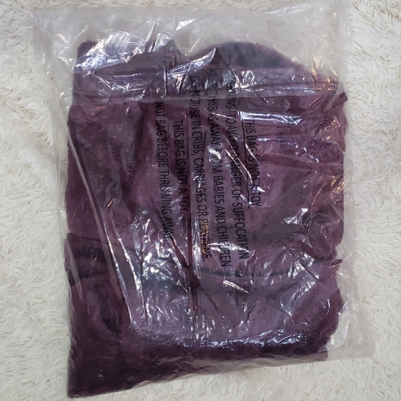 Soft Hooded Open Vest Purple - Burgandy w Pockets new - Picture 6 of 6